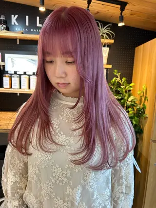 ロング カラー 🧸艶々韓国ヘア 🧁mizunaのヘアスタイル