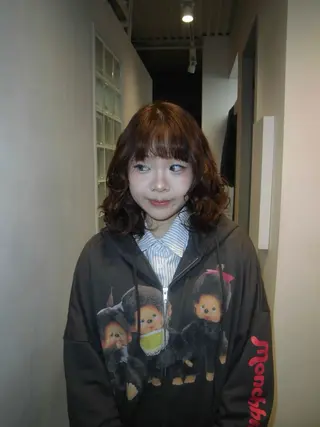 ミディアム り おのヘアスタイル