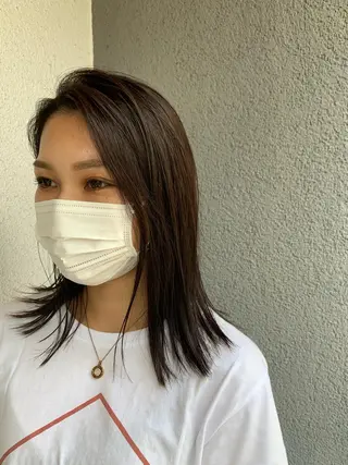 ミディアム カラー 大平 京佳のヘアスタイル