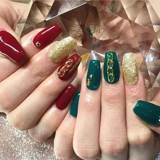 ネイル 渋谷／チップ長さ出し 👑アプレgel-xのネイルデザイン