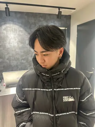 パーマ メンズ 💈ニュアンスパーマ センターパート💈のヘアスタイル