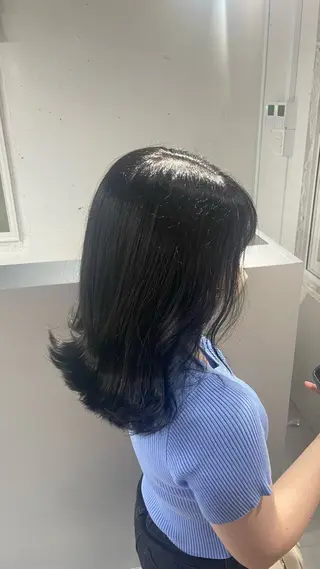 セミロング カラー ANY 大宮🥣 sayaのヘアスタイル