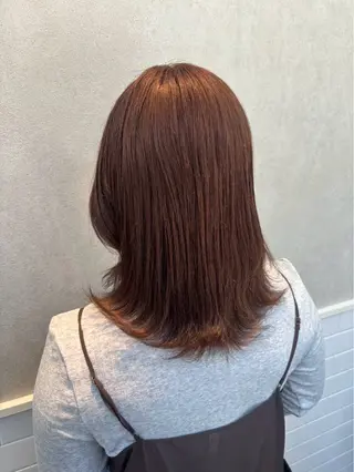 セミロング カラー 無料カットモデル いけだあいりのヘアスタイル