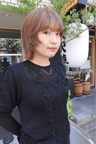 ミディアム カラー sakura🌸 レイヤー/韓国ヘアのヘアスタイル