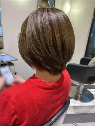 ショート 🫧透明感カラーレイ ヤースタイル松浦元海のヘアスタイル