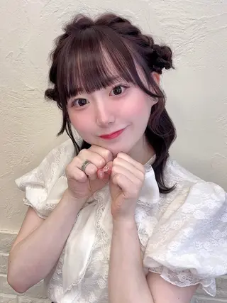 ミディアム カラー パーマ ヘアアレンジ 🪞ボブ特化/顔 まわり🧸mai🎀のヘアスタイル