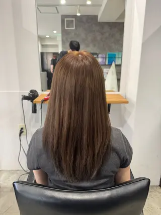 ロング ツヤツヤ縮毛矯正 /美髪カラー 小山のヘアスタイル