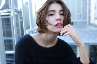 ミディアム カラー パーマ ヘアアレンジ メンズ キッズ ネイル マツエク・マツパ premier modelsのヘアスタイル