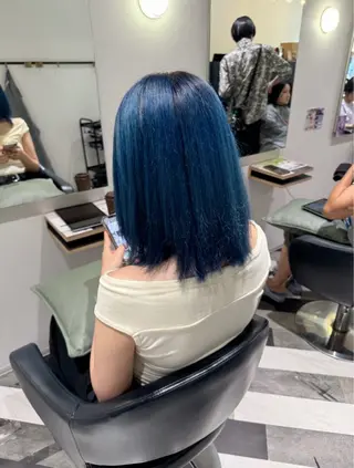 ミディアム カラー 三原 賢二 【縮毛矯正】のヘアスタイル