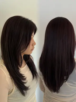 ロング MOMO anan AVEDAのヘアスタイル