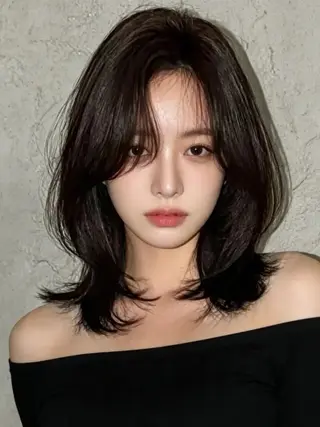 ミディアム カラー ウルフカット 811 大阪梅田 ウルフのヘアスタイル