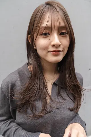 ロング YUJIN ツイスパ波巻き🔥のヘアスタイル