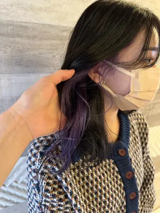セミロング 岩下昂世/ ハイトーン/デザインのヘアスタイル