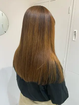 ロング 🎀暖色カラー🎀 おかだみほのヘアスタイル