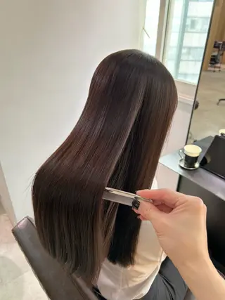 ロング カラー 🩵縮毛矯正 髪質 改善 美髪🩵のヘアスタイル