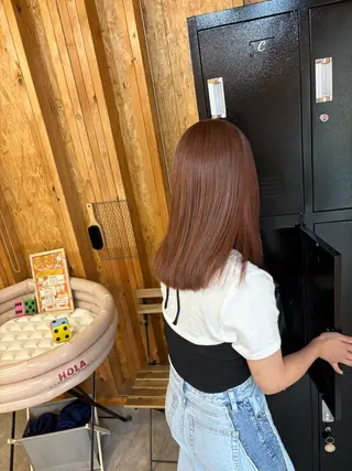 カラー ミルクティーベージュ ☕赤味ゼロ★はる吉のヘアスタイル