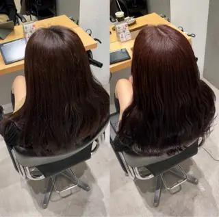 セミロング カラー 髪質改善ヘアケア 艶髪特化/上田のヘアスタイル