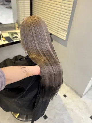 ロング カラー 💙ハイトーン韓国風 色白ヘア💙manaのヘアスタイル