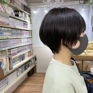 ショート カラー 🌱小顔魅せショート 髪質改善カラー/泉綺のヘアスタイル