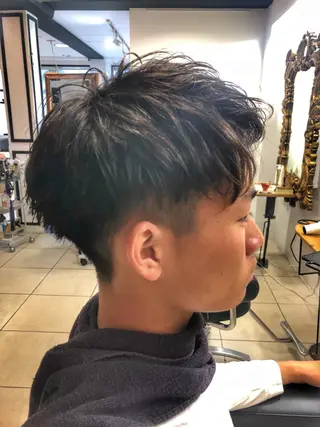 ショート カラー ヘアアレンジ メンズ 美髪矯正 Rioのヘアスタイル
