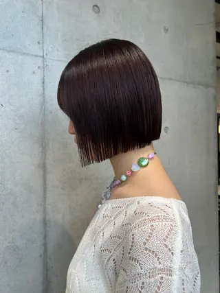 ショート カラー ヘアアレンジ ボブ艶モテカラー🫧 カリンのヘアスタイル