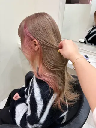 ミディアム カラー ヘアアレンジ 💟RINNA 艶カラー💟のヘアスタイル