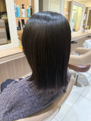 ミディアム カラー パーマ 韓国ヘアメイク🎀/ 縮毛矯正✨山本媛香のヘアスタイル