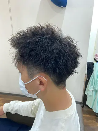 ショート パーマ メンズ キッズ 堀 広夢のヘアスタイル