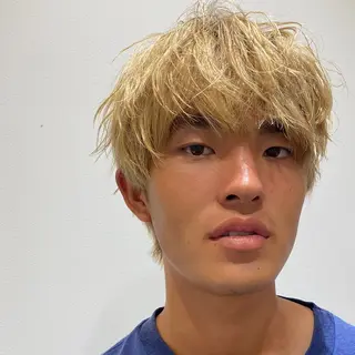 ショート カラー メンズ 🫧髪質改善/透明感 レイヤー/サスケ🫧のヘアスタイル