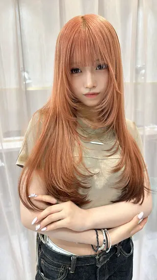 ロング カラー 名古屋ハイトーン/ 🐶ブリーチ専門店のヘアスタイル