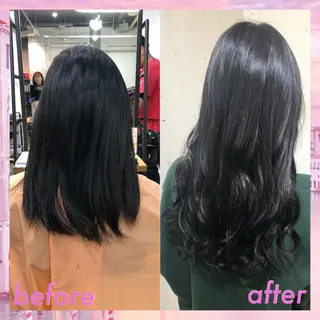 ロング カラー パーマ ヘアアレンジ 八巻 晴香のヘアスタイル