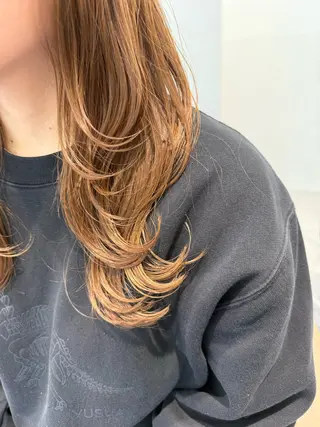 セミロング カラー 🍇おぐら めぐみ🍇のヘアスタイル