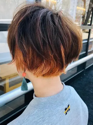 ショート カラー ママ美容師 ＊ヒマワリのヘアスタイル