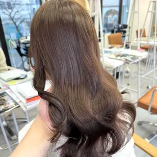 セミロング カラー ヘアアレンジ ブリーチなしカラー /新百合ヶ丘/安形翔のヘアスタイル