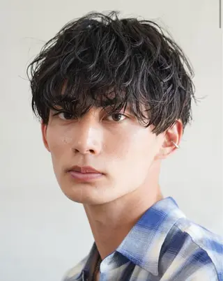 パーマ メンズ 湯浅禅也/プードル /波巻きパーマ/栄のヘアスタイル