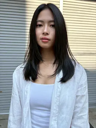 ミディアム カラー パーマ honen hairのヘアスタイル
