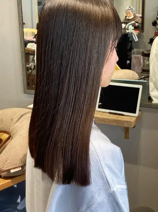 ロング カラー 浅野 順一のヘアスタイル