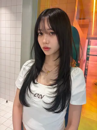 ロング ✨縮毛矯正✨レイヤー ホウダカズヒロのヘアスタイル