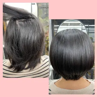 ショート 梅雨対策すぐ巻ける ☔️縮毛矯正勝倉　麗のヘアスタイル