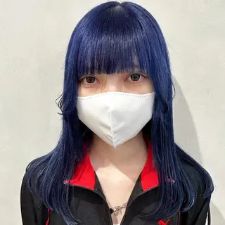 セミロング カラー デザインカラー/パー マ🦖外岡咲希🦖のヘアスタイル
