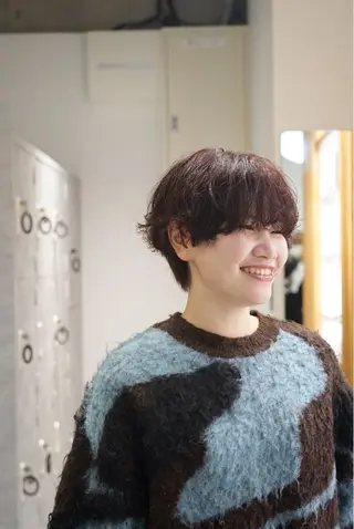 ショート パーマ 月100人以上 髪質改善施術|谷口のヘアスタイル