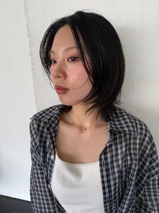 ミディアム カラー fubuki🪷 似合わせカットカラーのヘアスタイル
