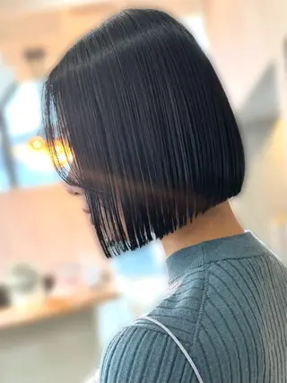 ショート 縮毛矯正×艶髪カラー 髪質改善/三ツ木のヘアスタイル