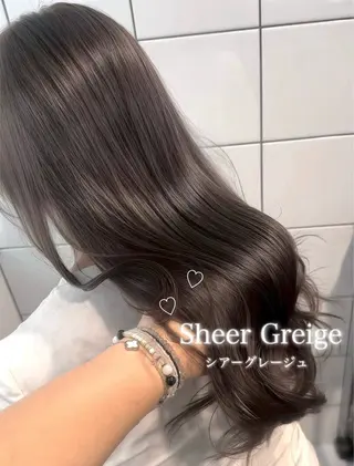 ロング カラー ヘアアレンジ 艶髪グレージュ🩶 maharuのヘアスタイル