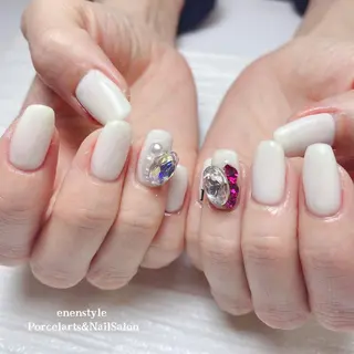 ミディアム ネイル 🐾enen style 🐾のネイルデザイン