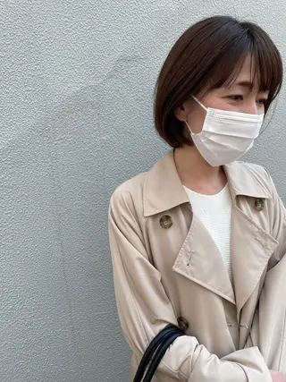 ミディアム ayane⭐️ボブ・ ショート・パーマのヘアスタイル