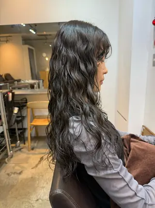 ロング 🌿朝5分でお洒落 パーマスタイル🌿のヘアスタイル