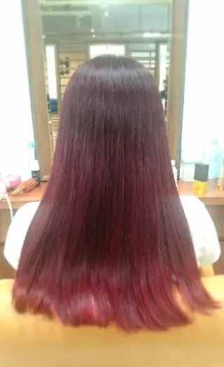 カラー ロング 田坂 真弓のヘアスタイル