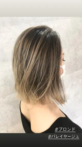 ミディアム カラー 髪質改善で 憧れの潤艶美髪にのヘアスタイル