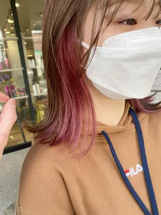 ミディアム カラー ブロンド/ミックス カラー三毛猫Kaiのヘアスタイル